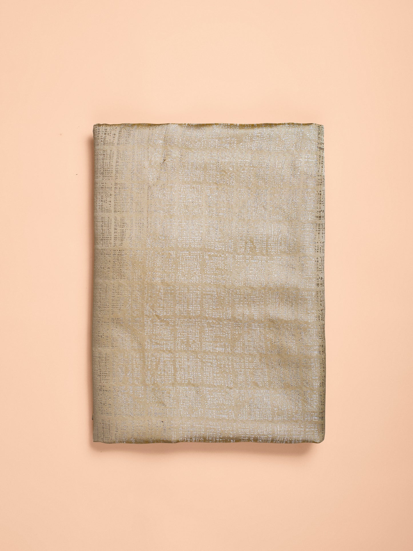 Handwoven Beige Silk Fabric