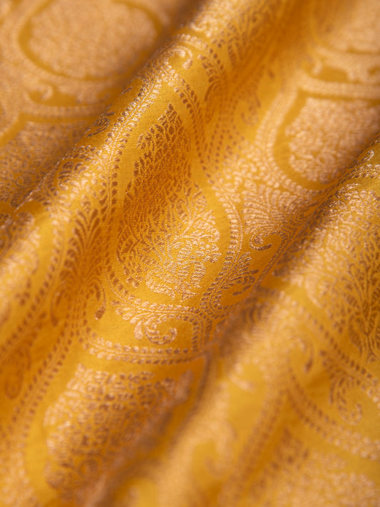 Handwoven Mustard Silk Fabric