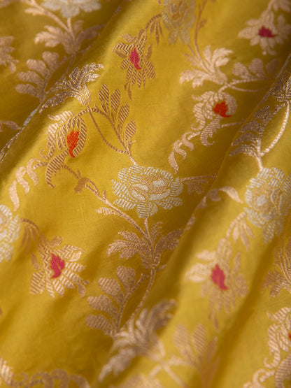 Handwoven Yellow Silk Fabric
