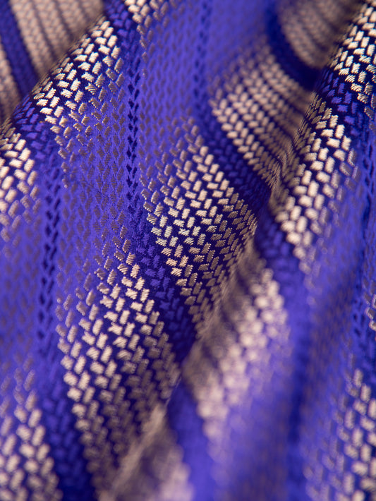 Handwoven Purple Silk Fabric- D