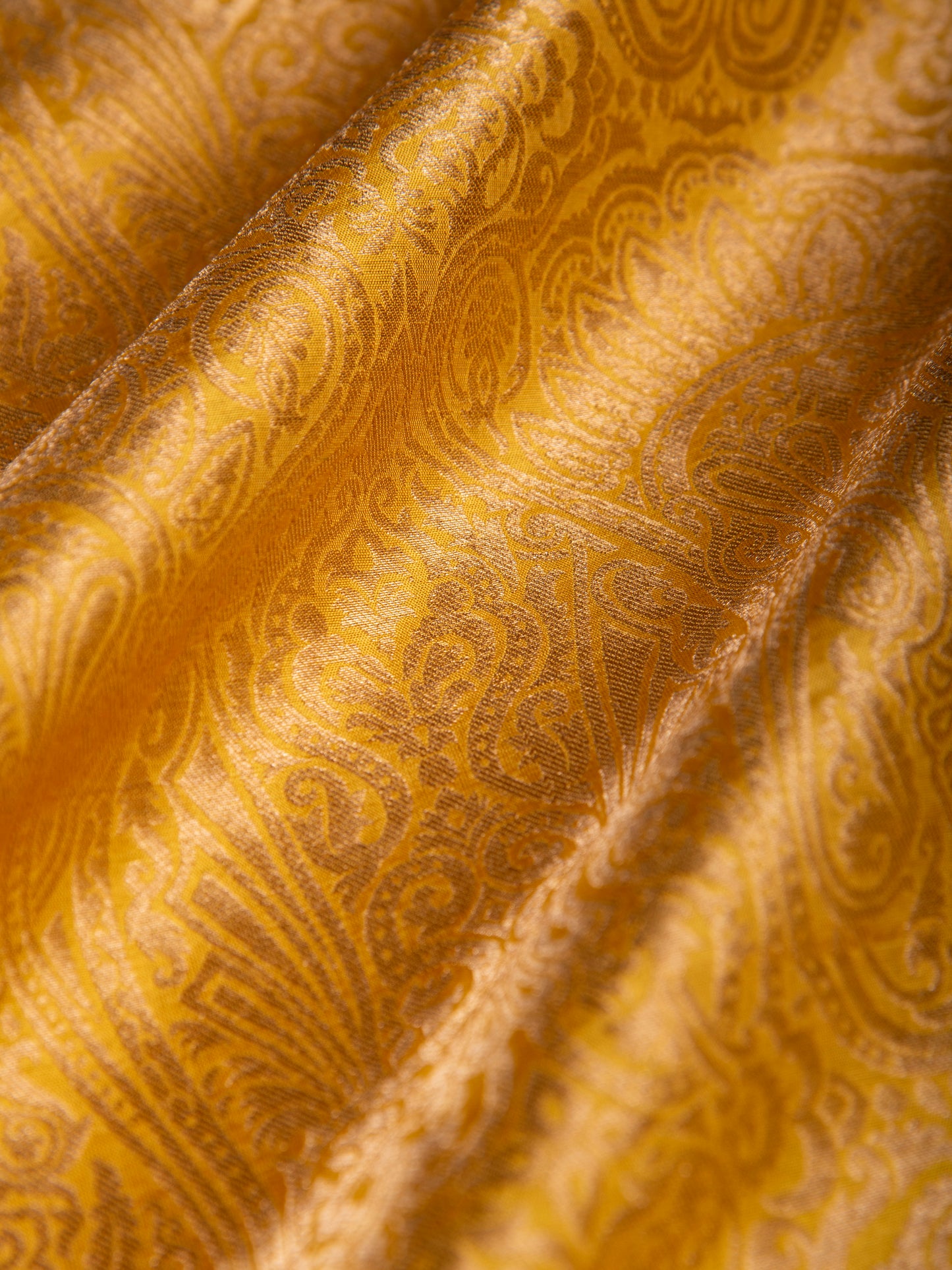 Handwoven Yellow Silk Fabric