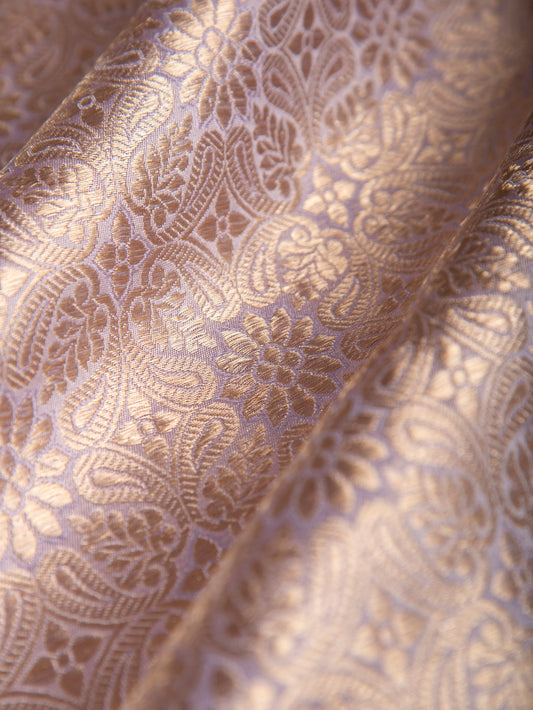Handwoven Purple Silk Fabric- D