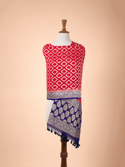 Handwoven Red Georgette Dupatta