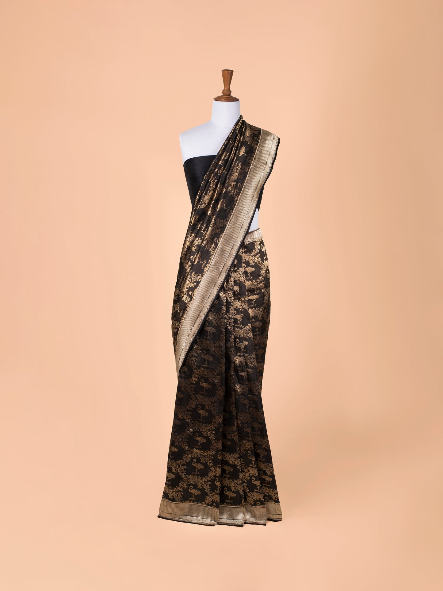 Handwoven Black Silk Saree