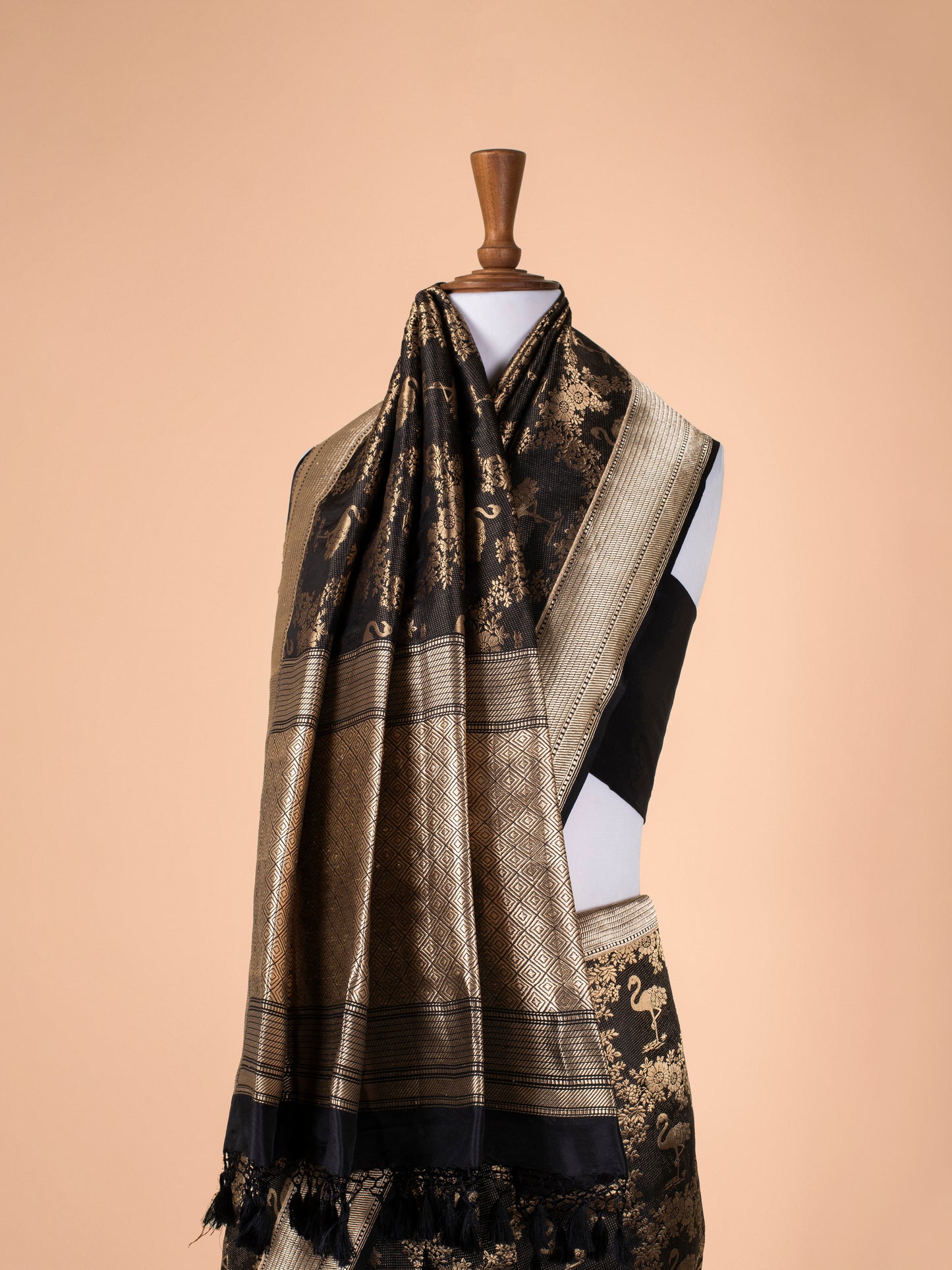 Handwoven Black Silk Saree