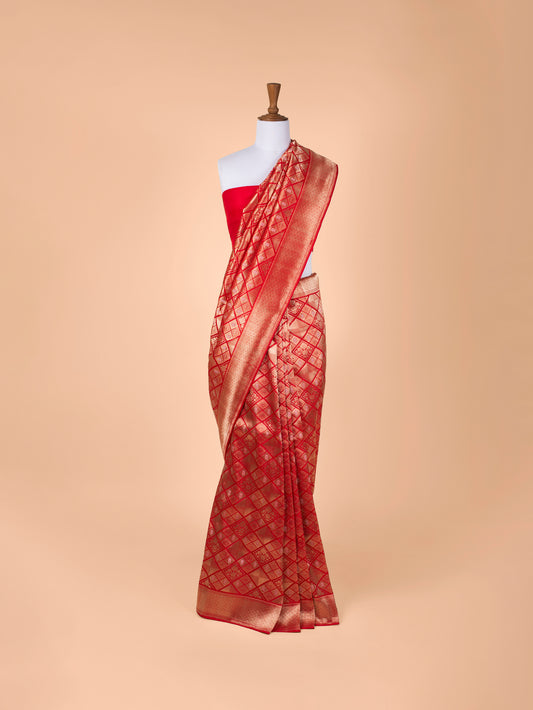 Handwoven Red Silk Saree