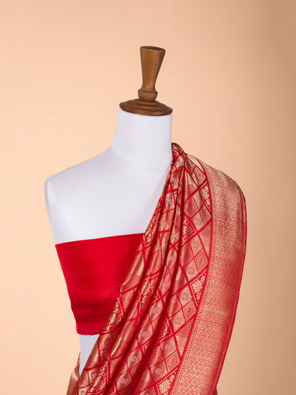 Handwoven Red Silk Saree