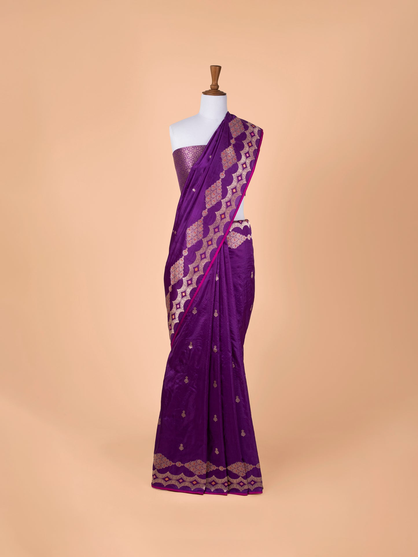 Handwoven Purple Silk Saree