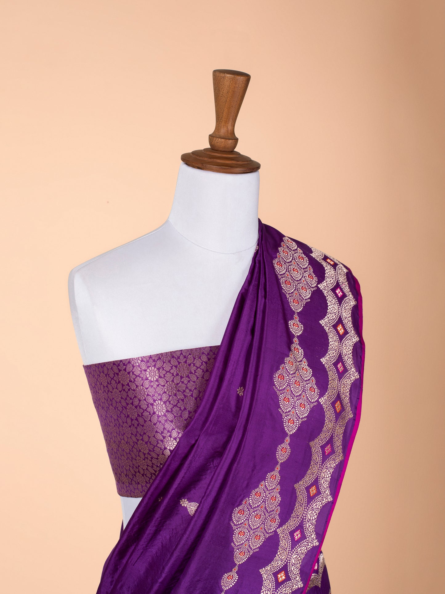 Handwoven Purple Silk Saree