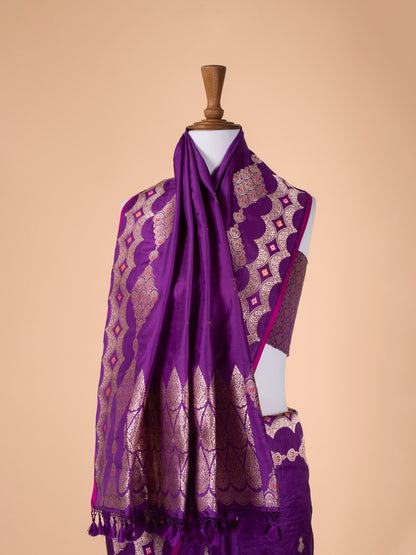 Handwoven Purple Silk Saree