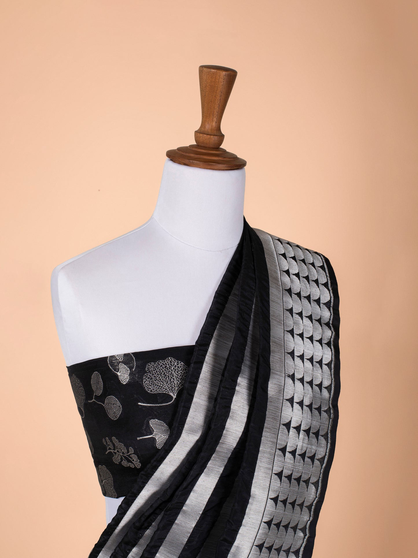 Handwoven Black Silk Saree