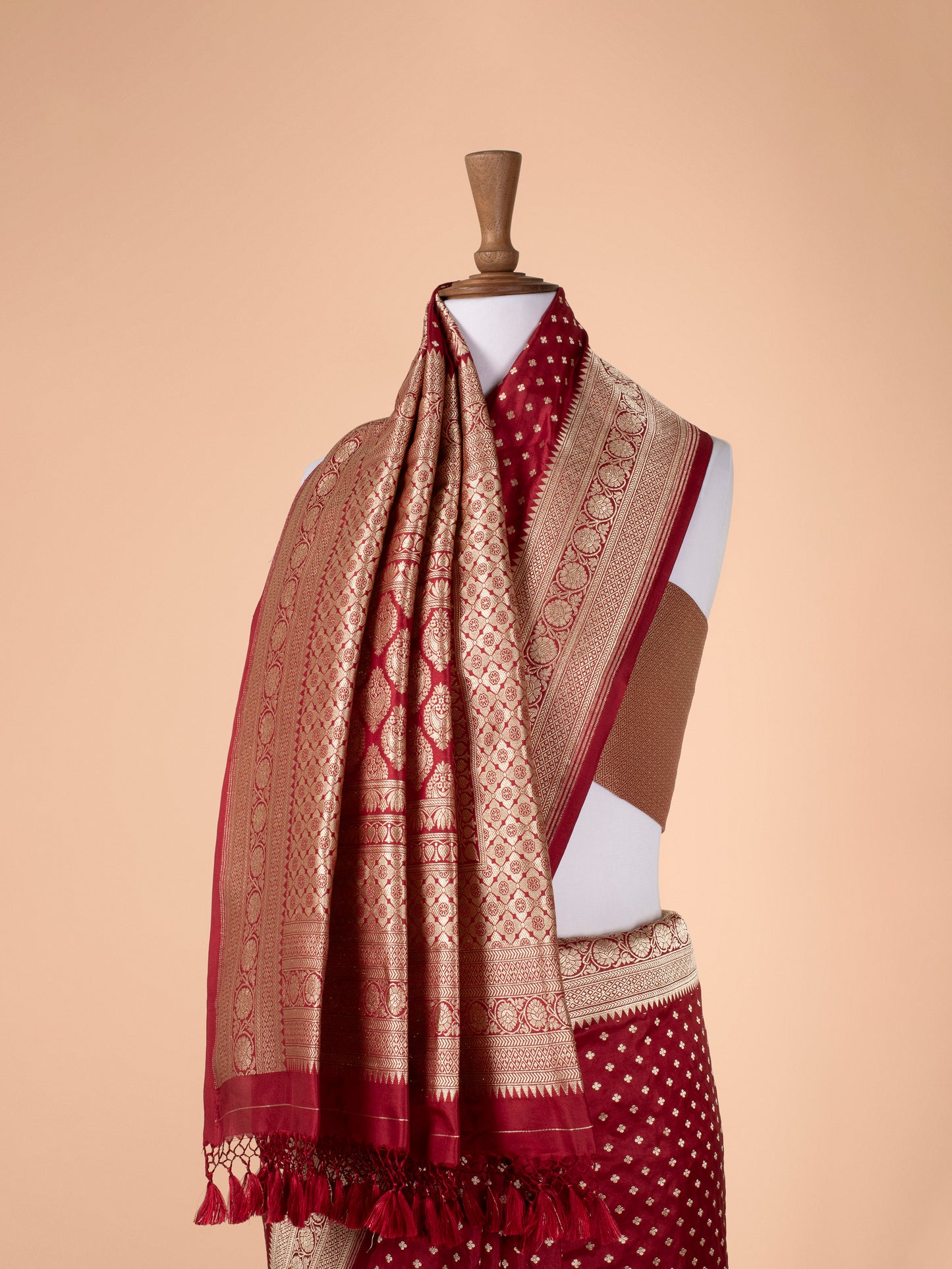 Handwoven Red Silk Saree