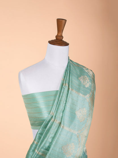 Handwoven Turquoise Blue Silk Saree