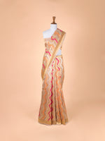 Handwoven Beige Tissue Saree