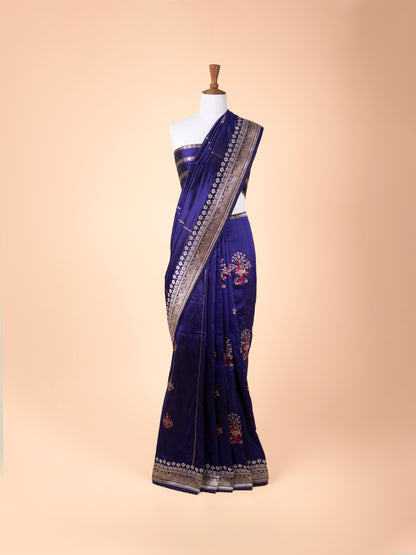 Handwoven Blue Silk Saree