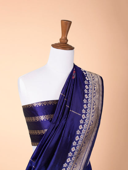 Handwoven Blue Silk Saree