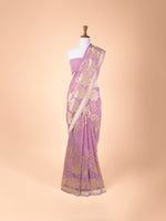 Handwoven Mauve Georgette Saree