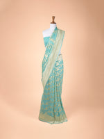 Handwoven Sea Green Georgette Saree