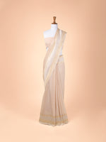Handwoven Beige Georgette Saree