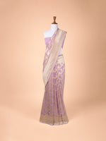 Handwoven Pink Georgette Saree