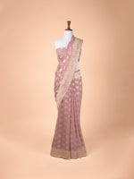 Handwoven Rosepink Georgette Saree