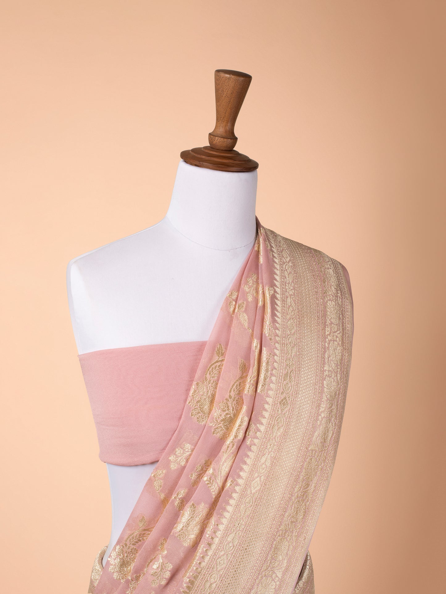 Handwoven Mauve Georgette Saree