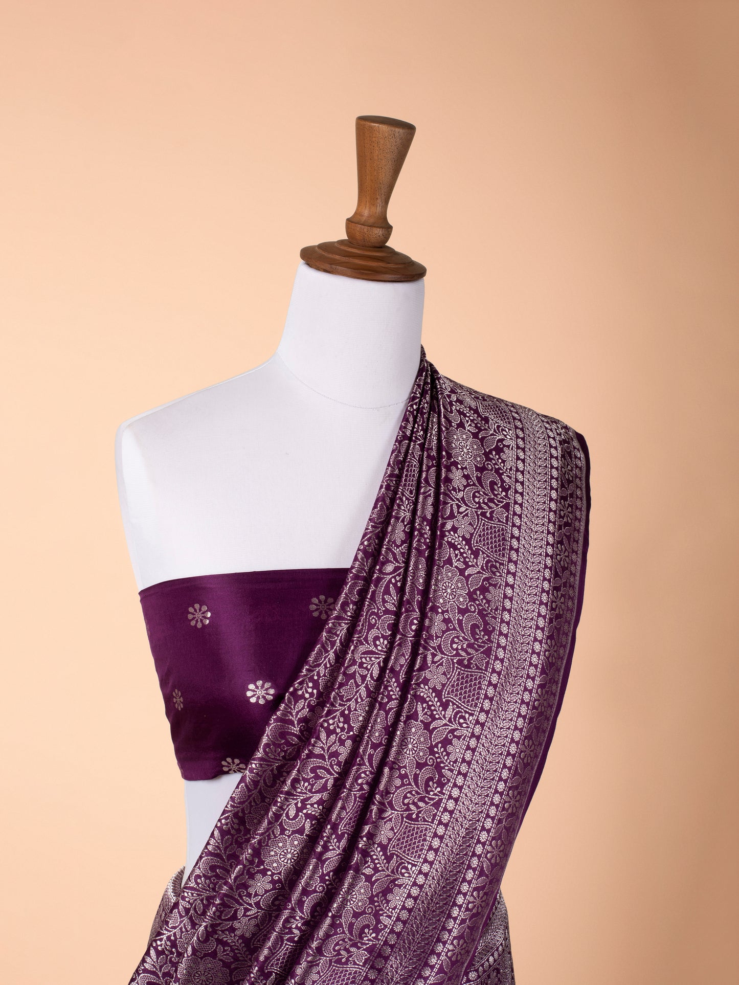 Handwoven Purple Silk Saree