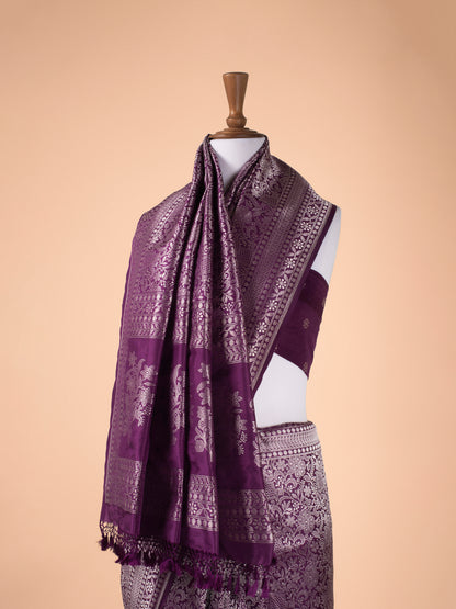 Handwoven Purple Silk Saree