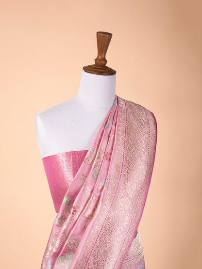 Handwoven Pink Silk Saree