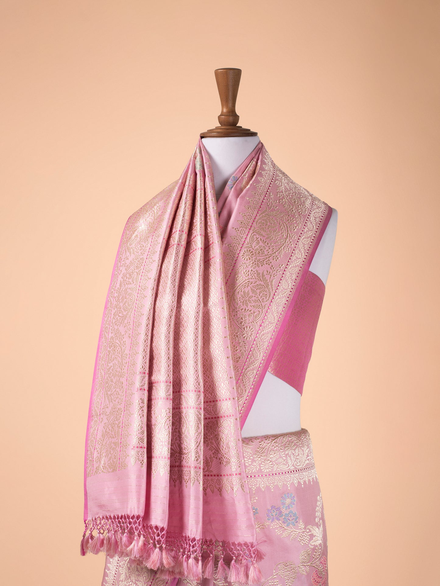 Handwoven Pink Silk Saree