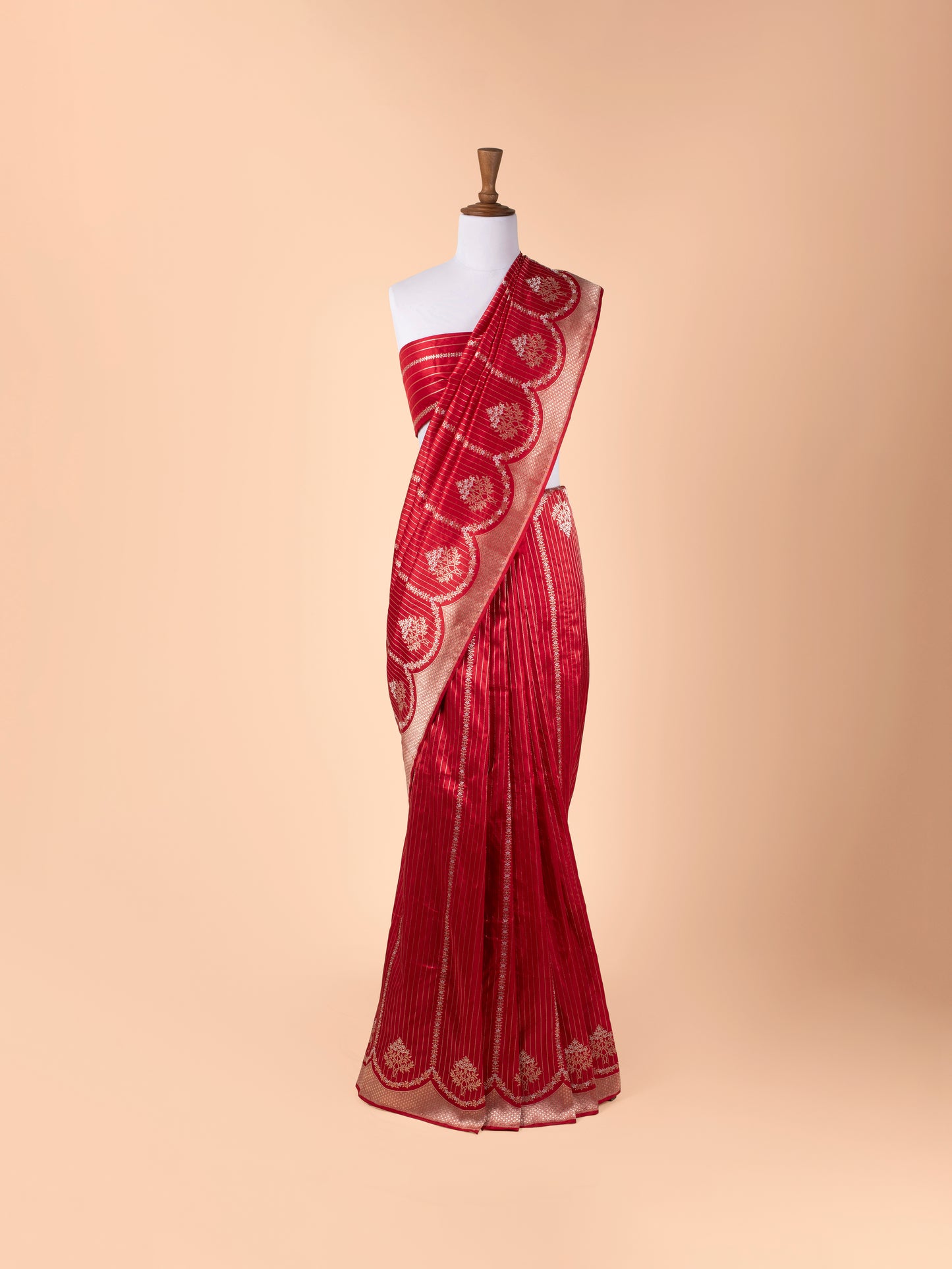 Handwoven Red Silk Saree