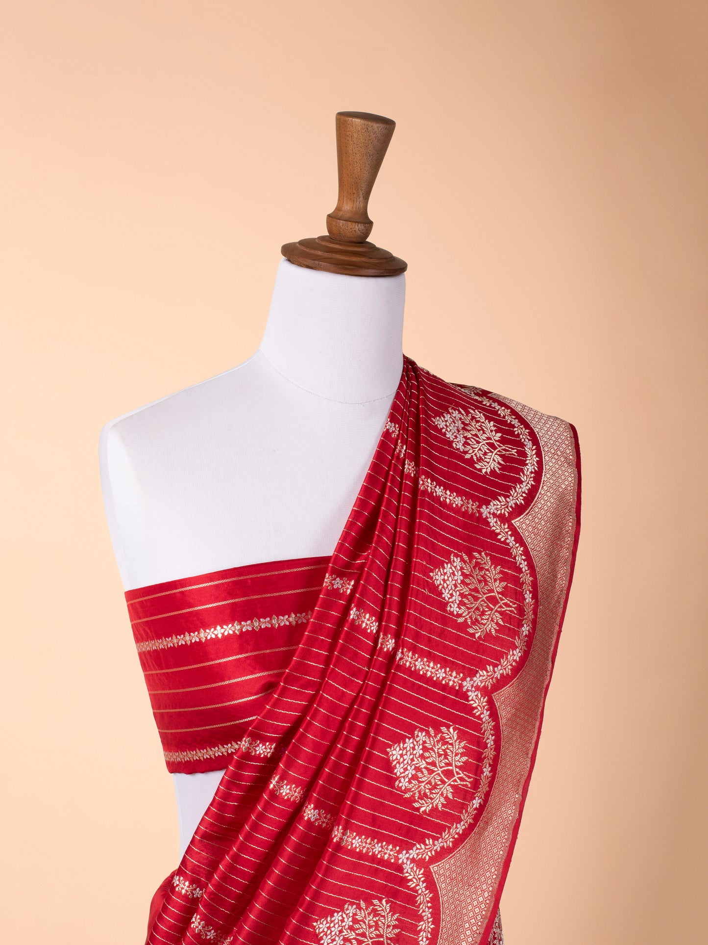 Handwoven Red Silk Saree