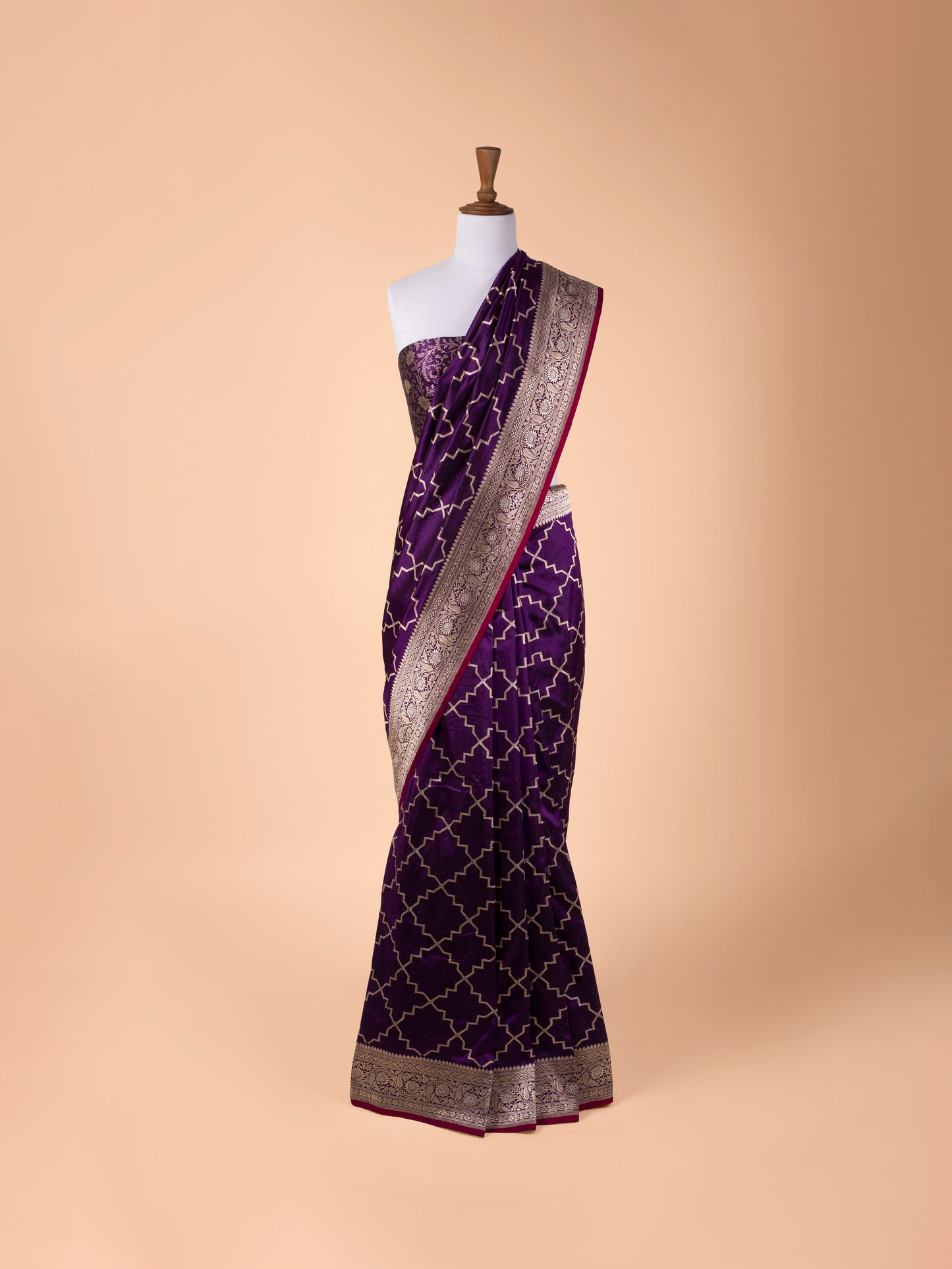 Handwoven Purple Silk Saree