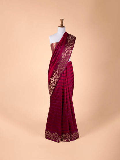 Handwoven Red Silk Saree