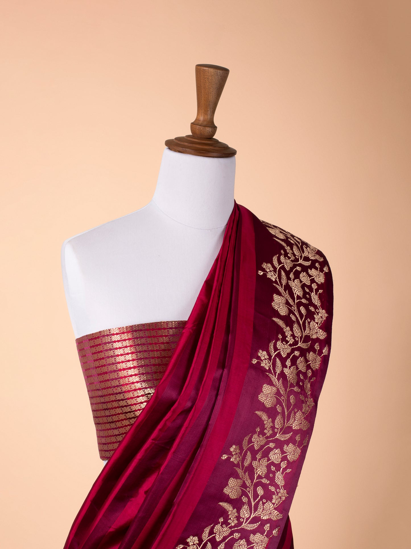 Handwoven Red Silk Saree