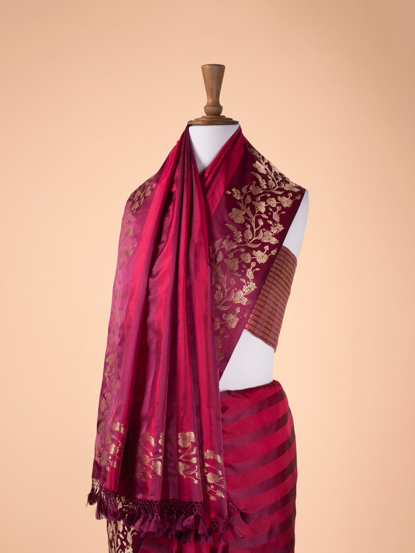 Handwoven Red Silk Saree