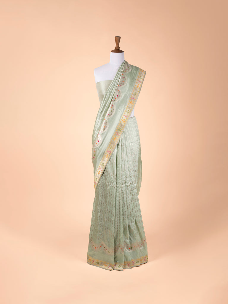 Handwoven Green Silk Saree