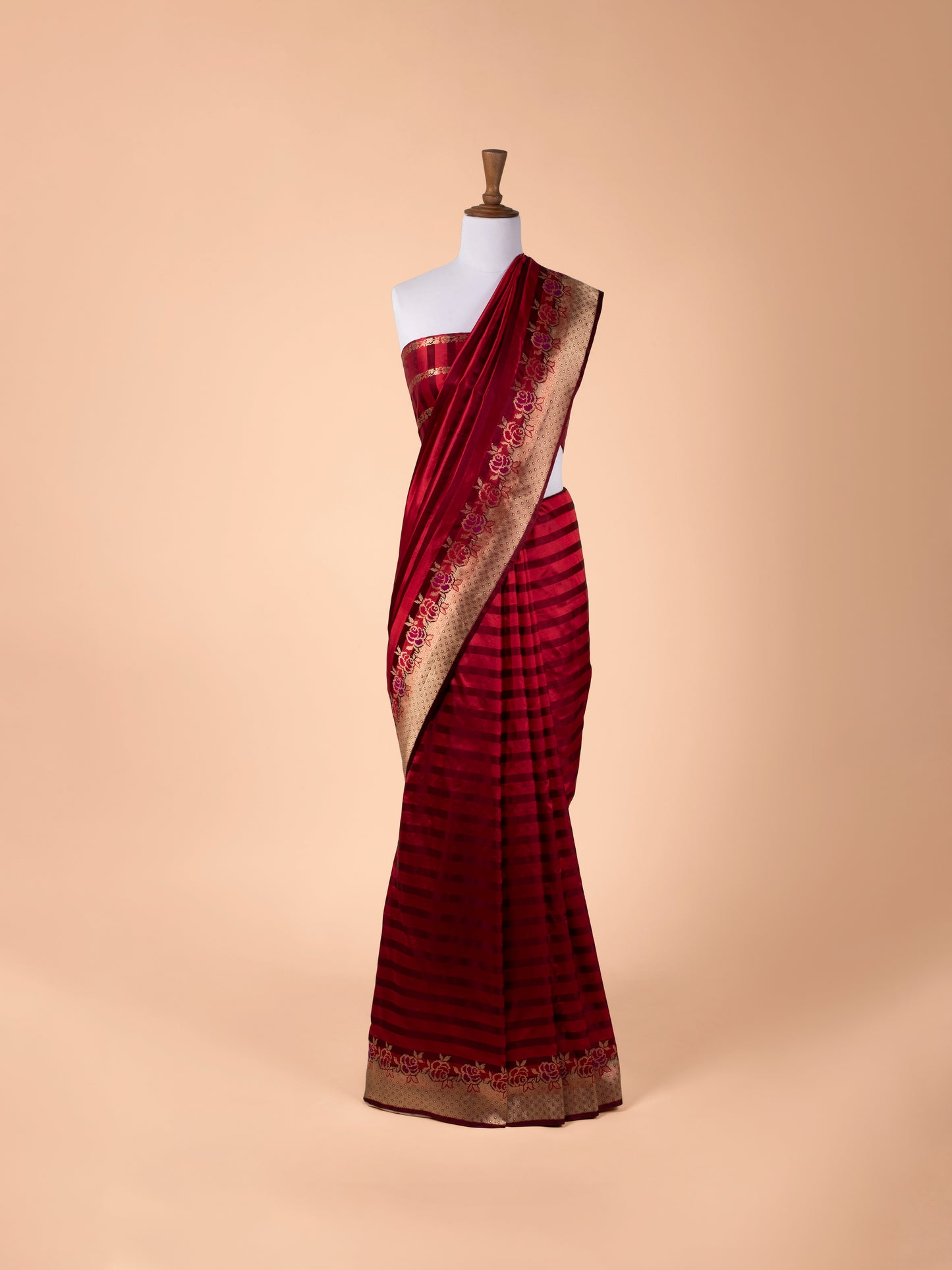 Handwoven Red Silk Saree