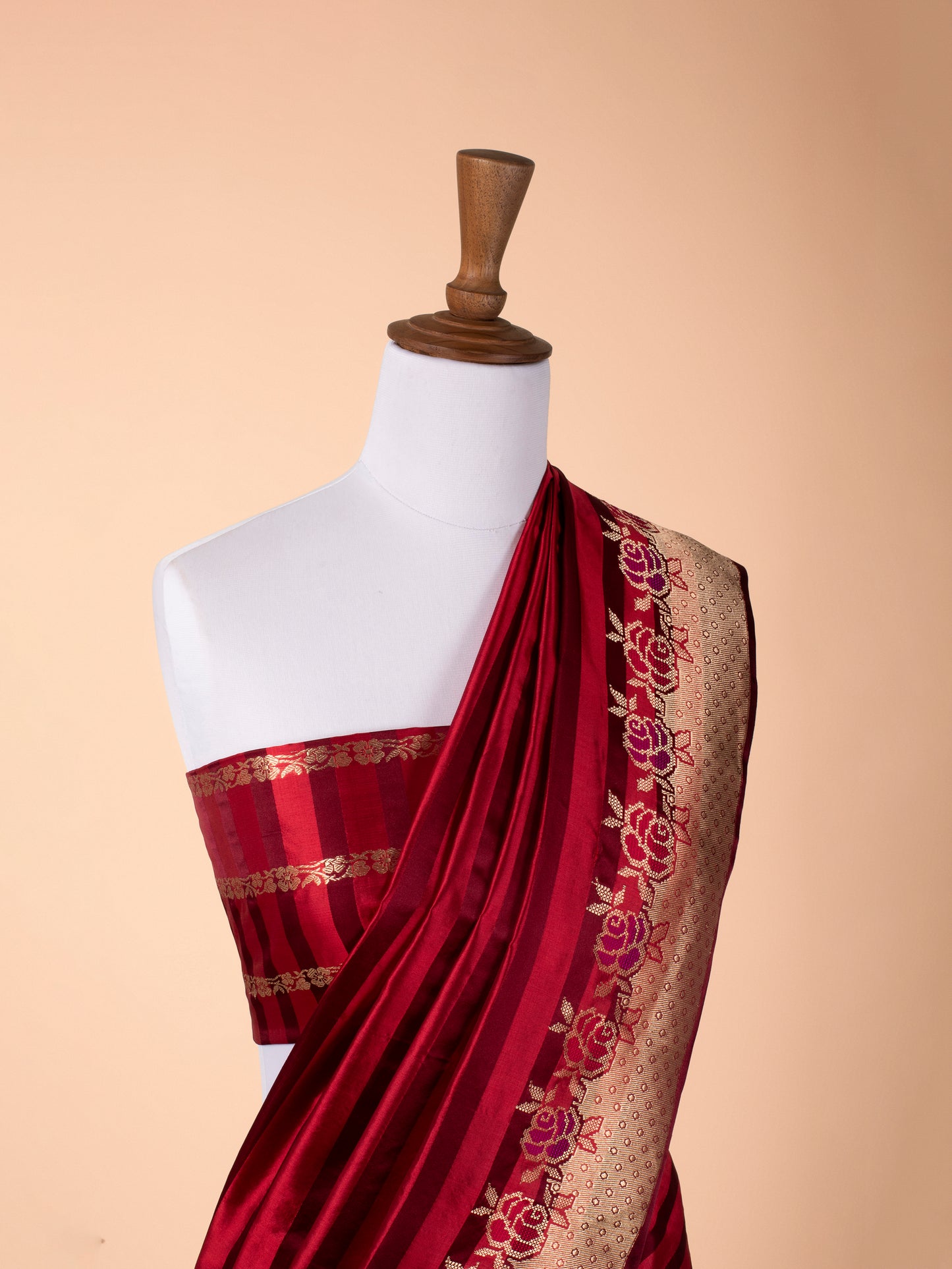 Handwoven Red Silk Saree