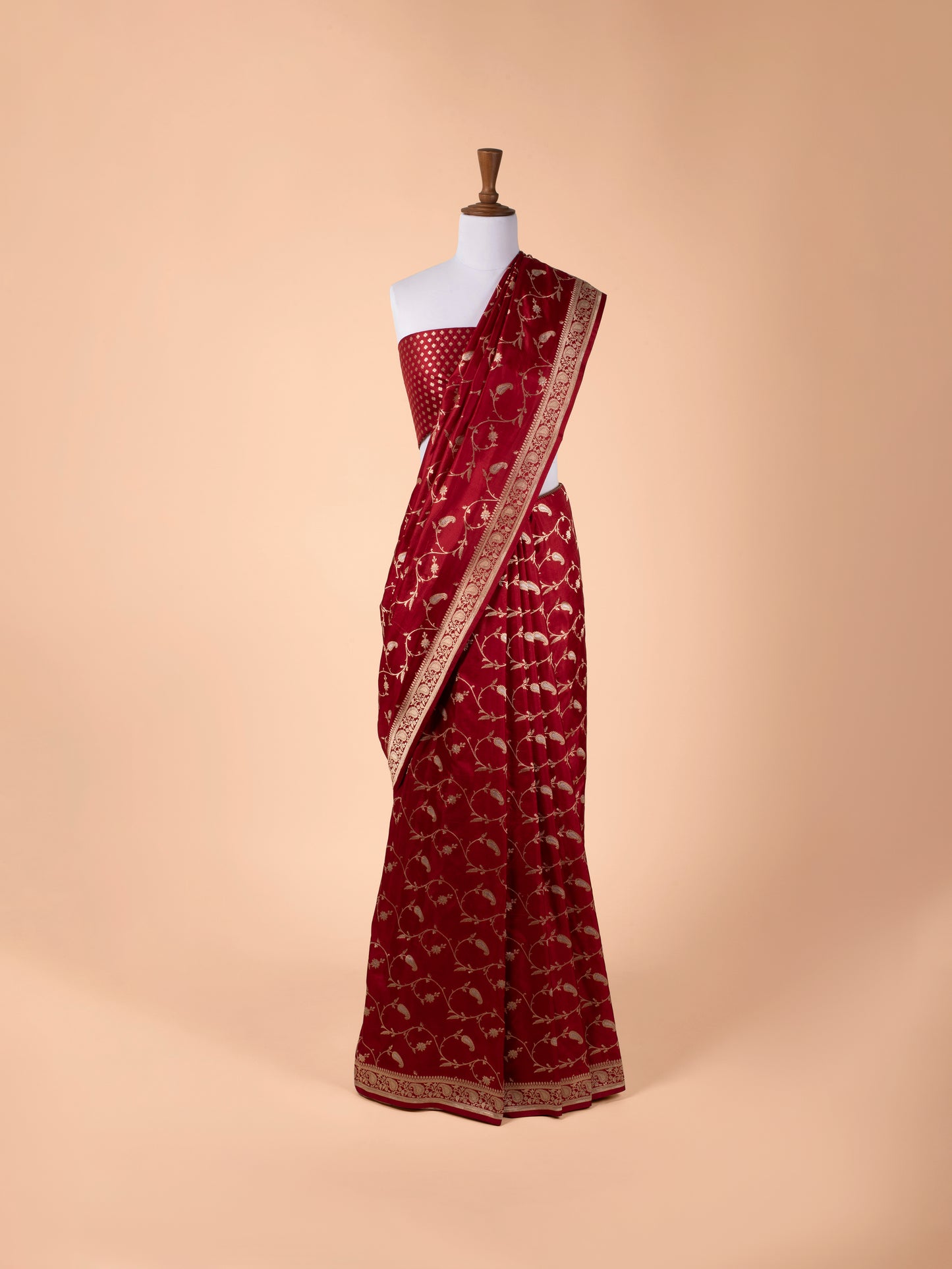 Handwoven Red Silk Saree