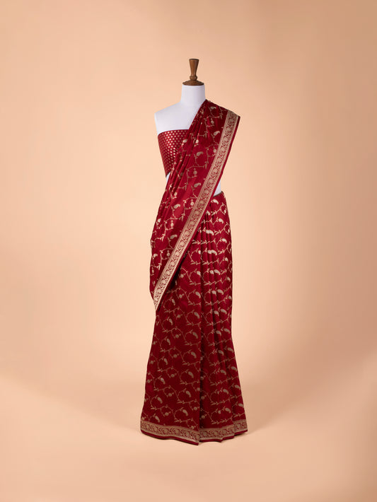 Handwoven Red Silk Saree