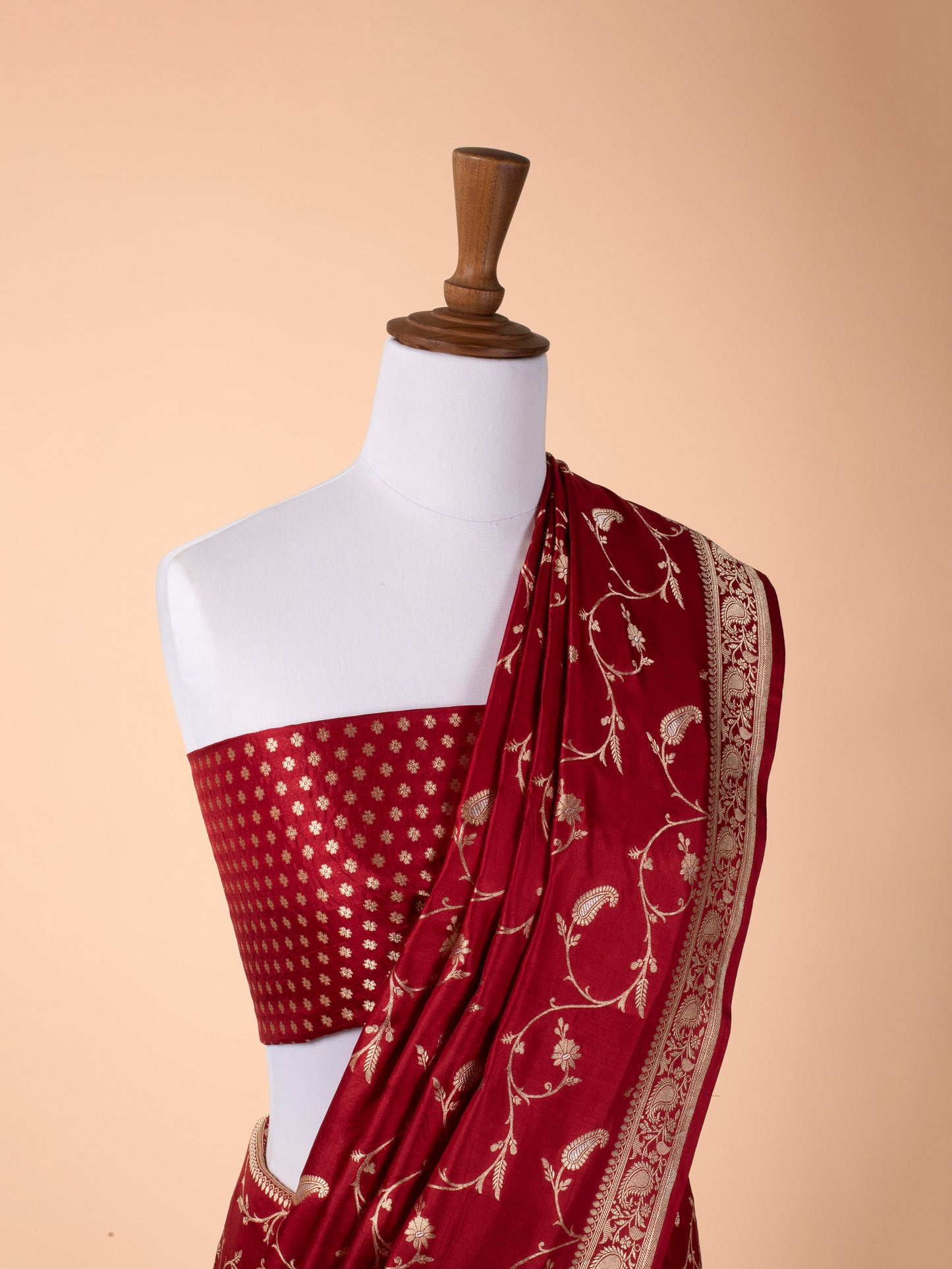 Handwoven Red Silk Saree