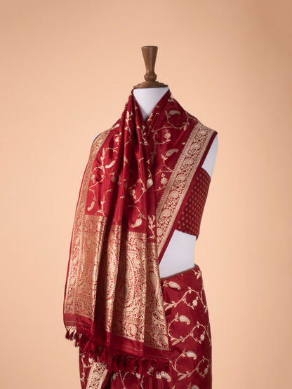 Handwoven Red Silk Saree