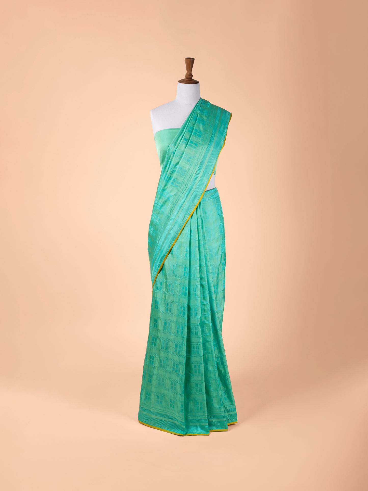 Handwoven Sea Green Silk Saree