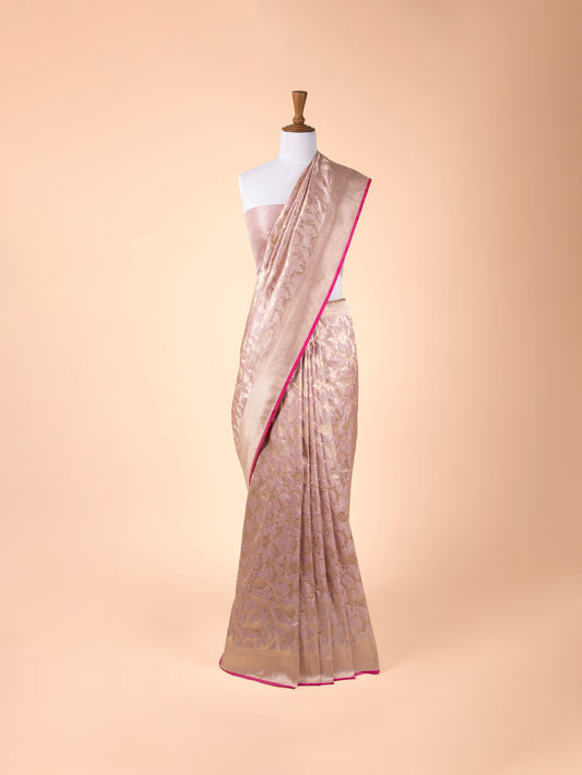 Handwoven Pink Silk Saree