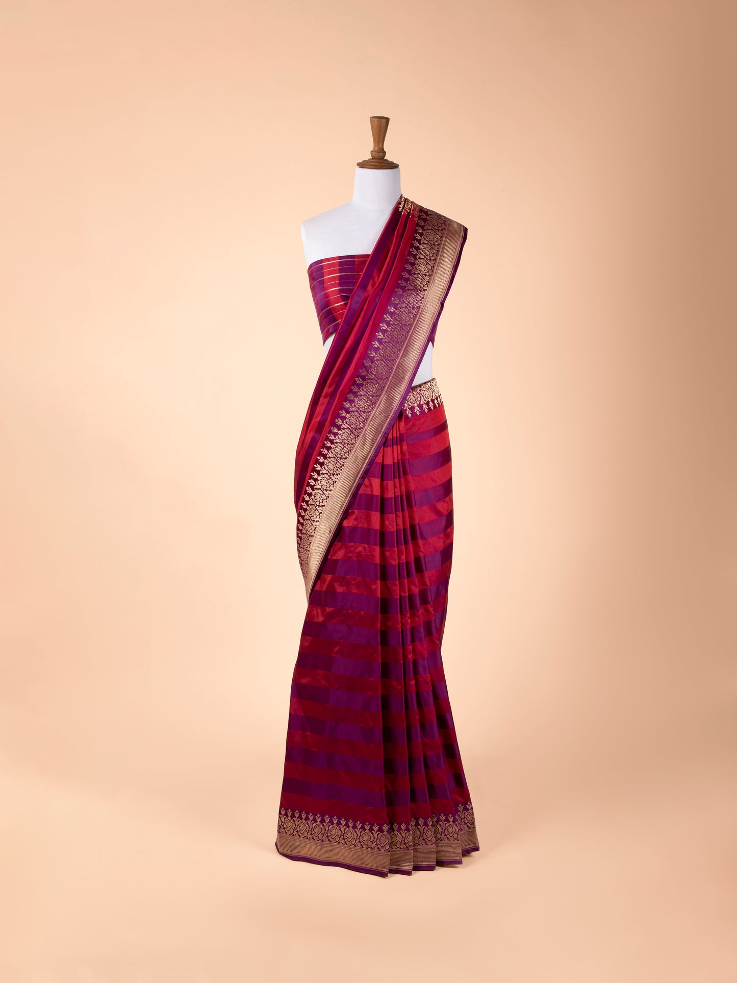 Handwoven Red Silk Saree