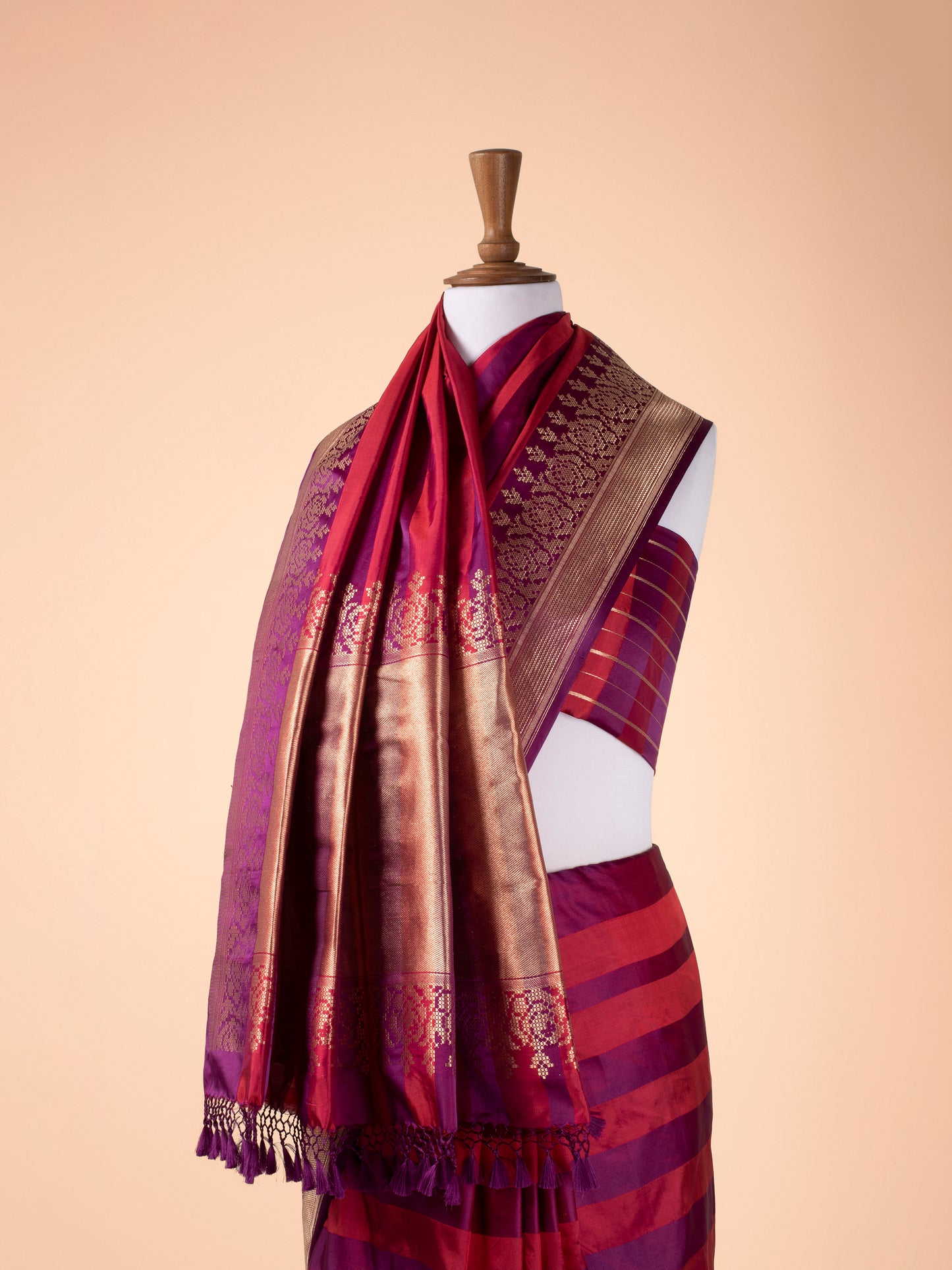 Handwoven Red Silk Saree