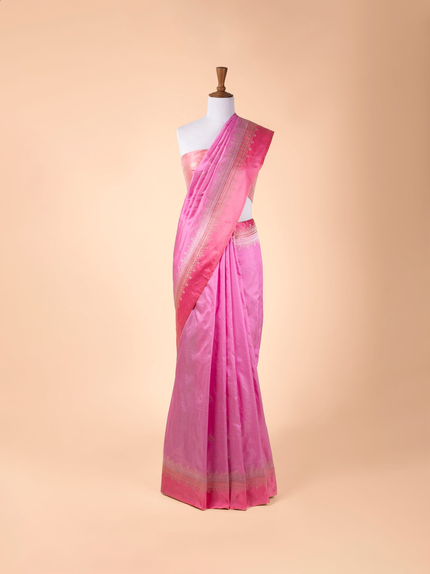 Handwoven Pink Silk Saree