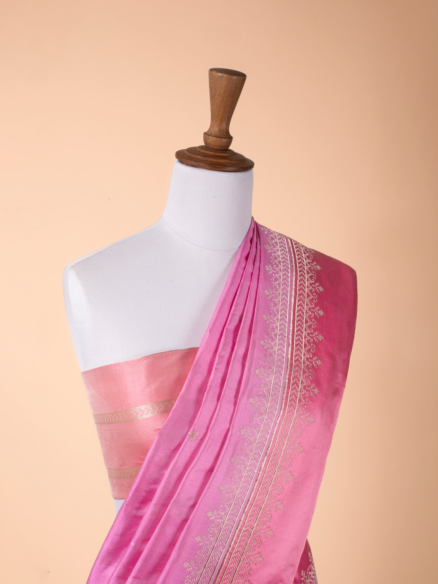 Handwoven Pink Silk Saree