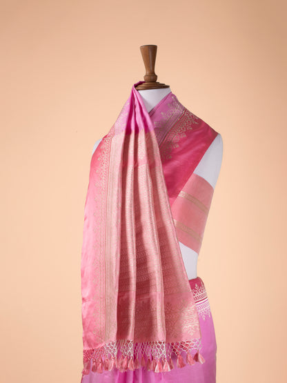 Handwoven Pink Silk Saree